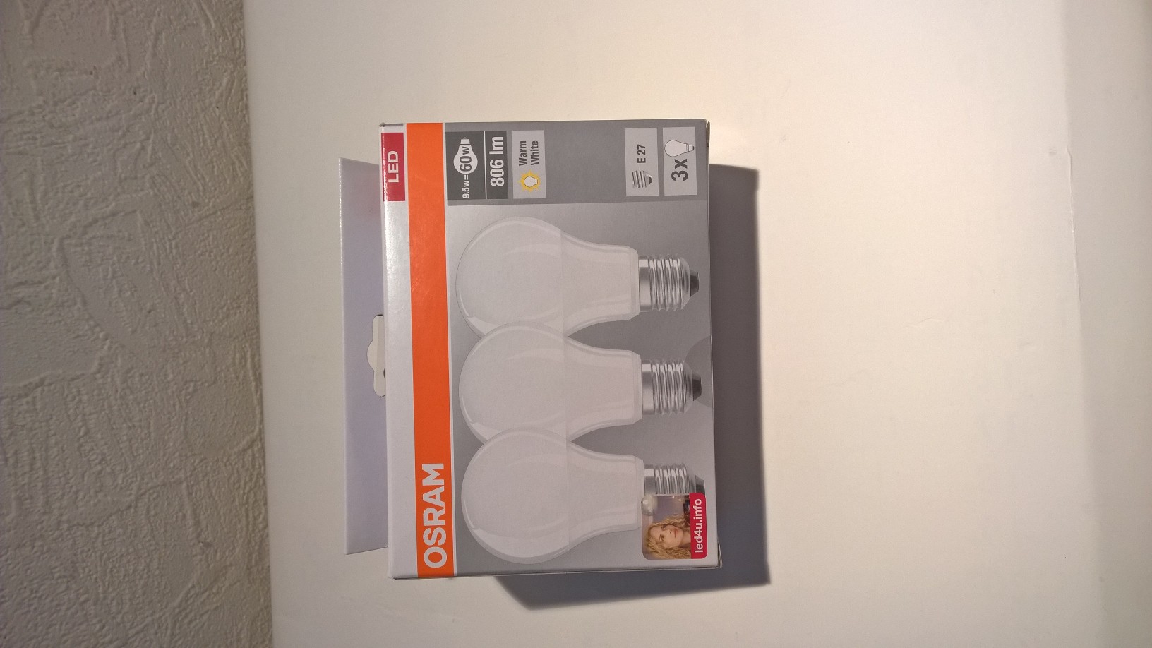 3 LED Glühlampen E27 Fassung